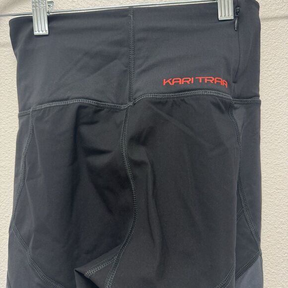 Kari Traa Tina High Waist Tights Colorblock 621958 Black Small Ankle Zip - Picture 5 of 8